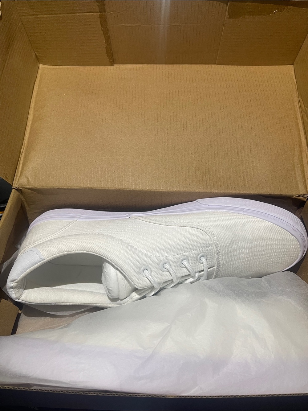 Classic Men's White Canvas Sneakers